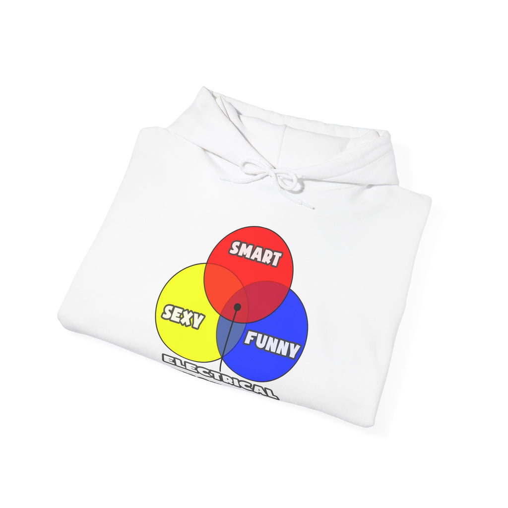 Venn Diagram .. Electrical Engineers - Unisex Heavy Blend™ Hooded Sweatshirt