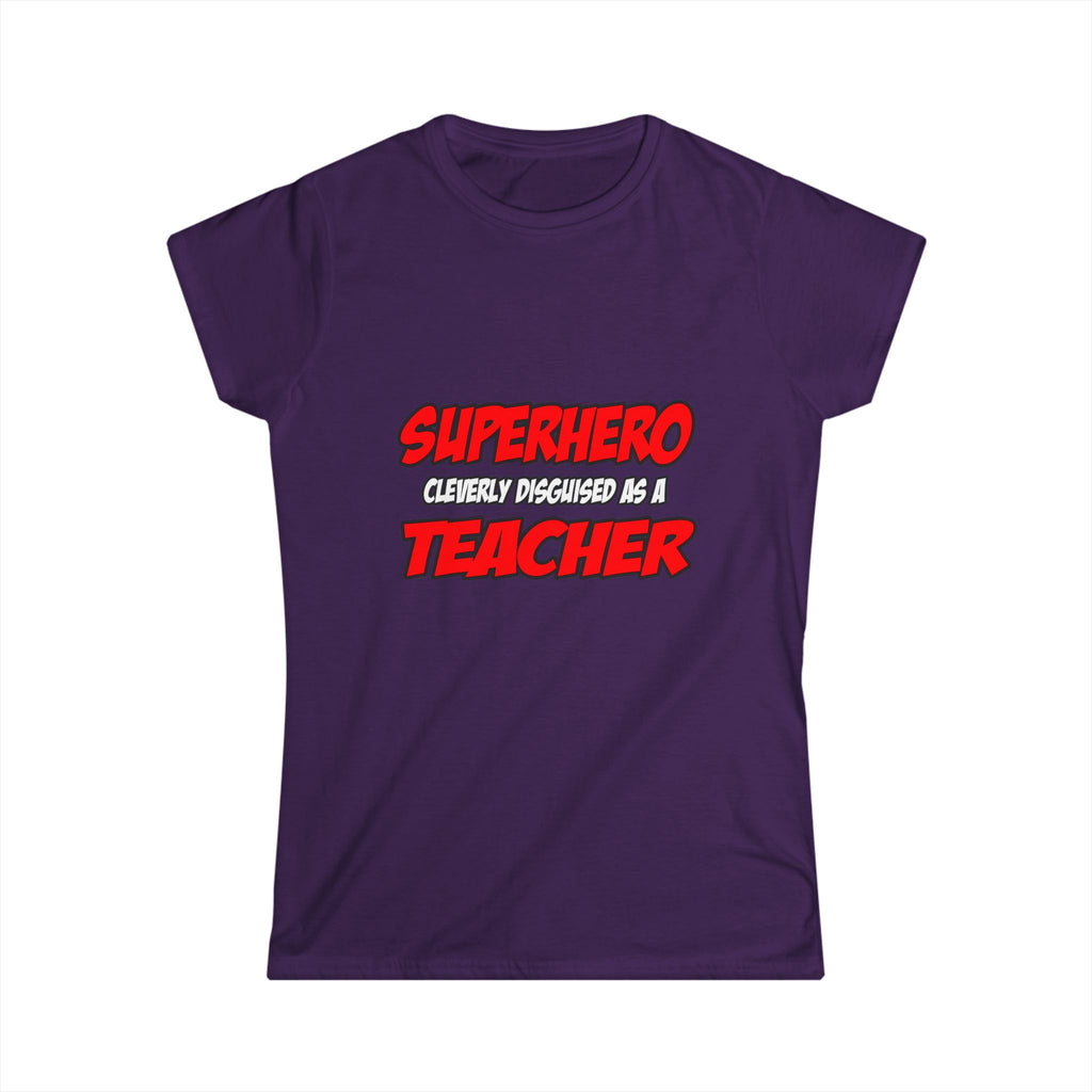 Superhero...Teacher - Women's Softstyle Tee