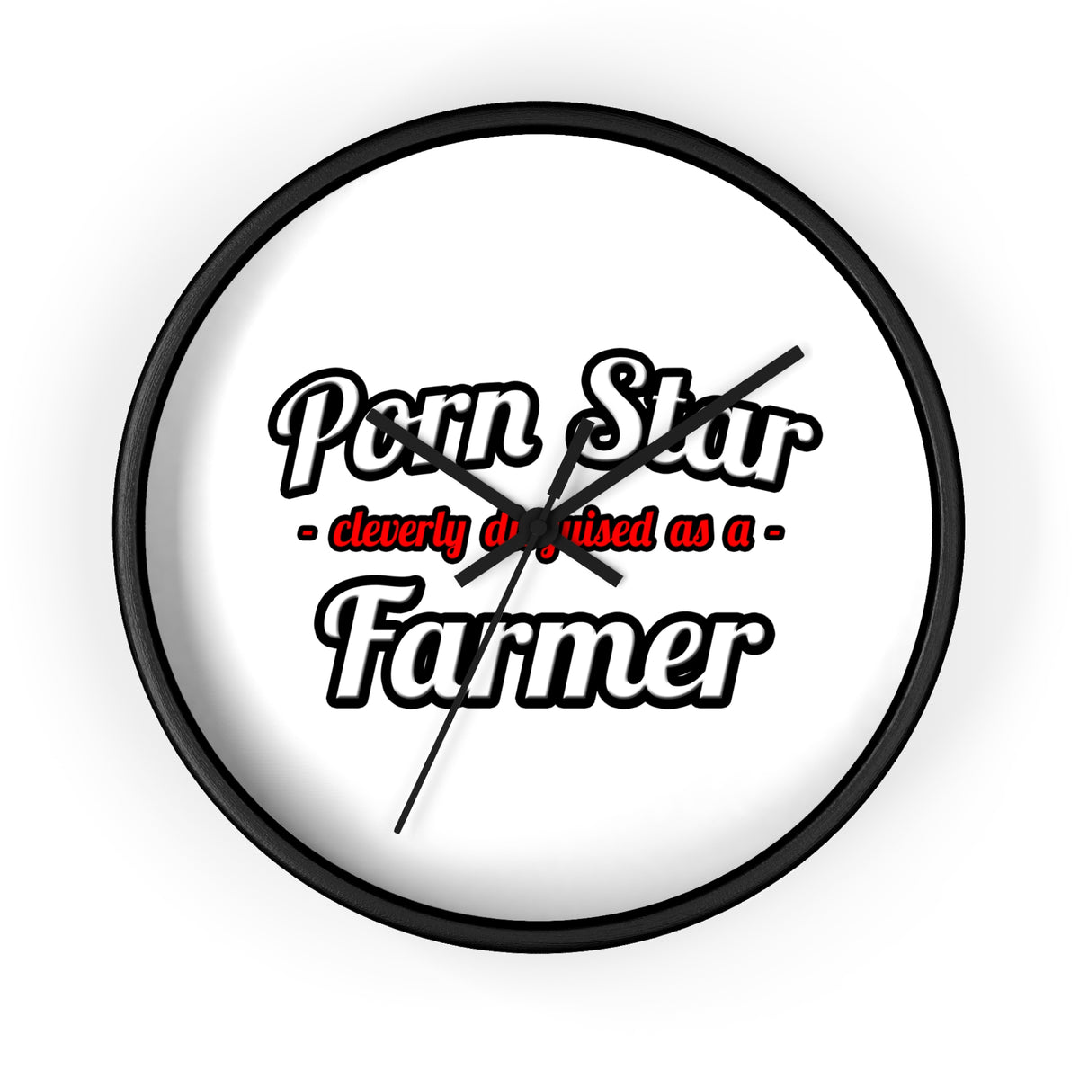 Porn Star...Farmer - Wall Clock