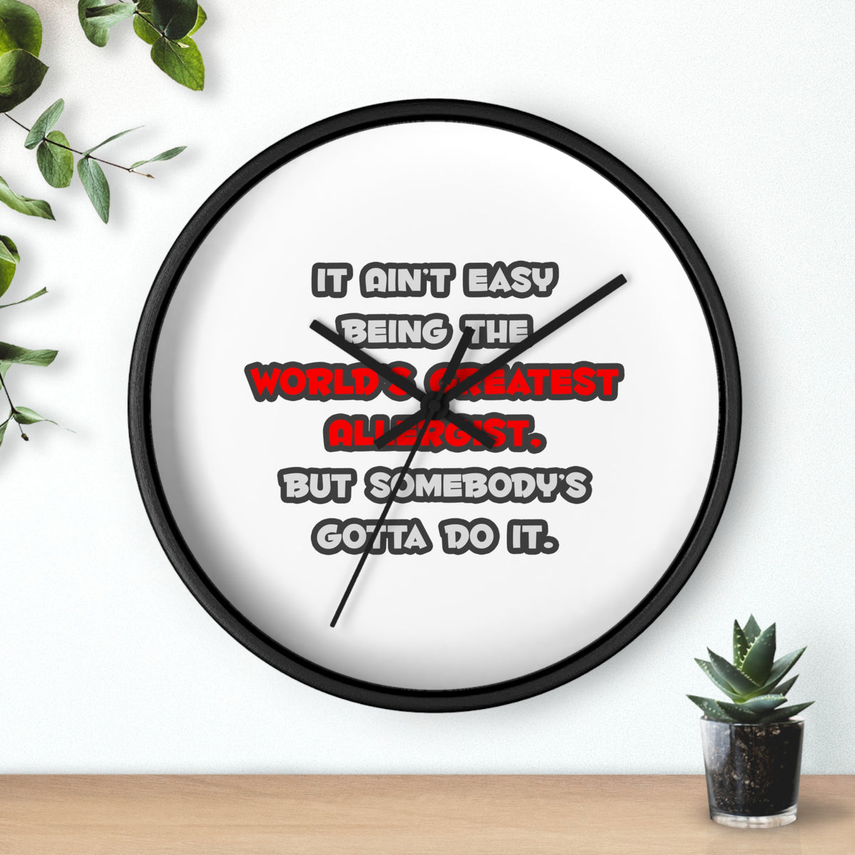 World's Greatest Allergist Joke - Wall Clock