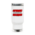 Superhero...Bartender - Stainless Steel Travel Mug with Handle, 14oz
