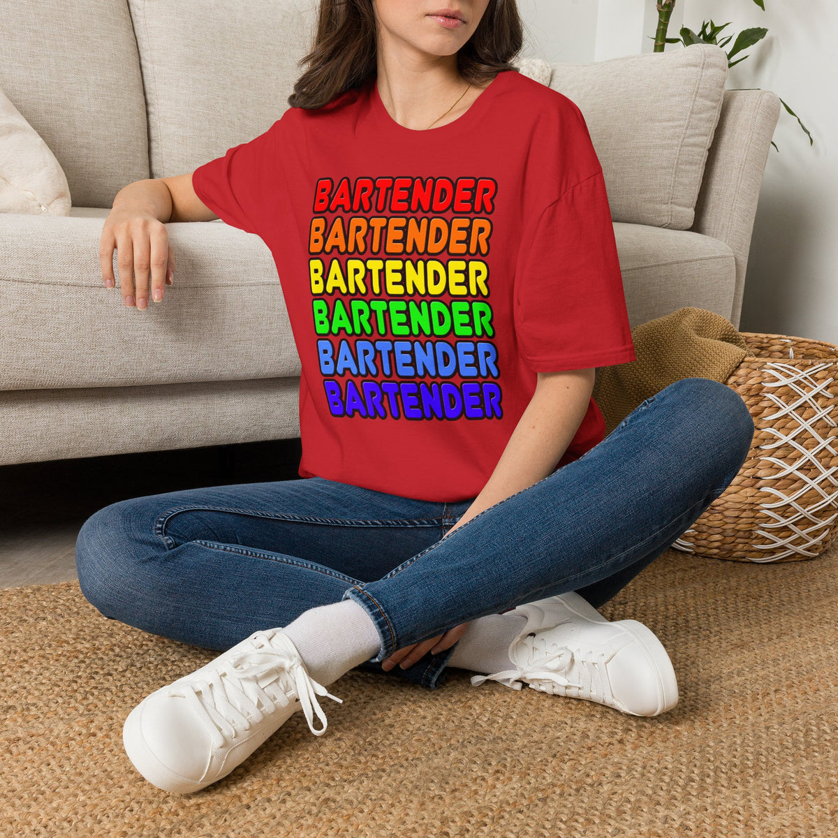 Rainbow Bartender - Unisex Softstyle T-Shirt