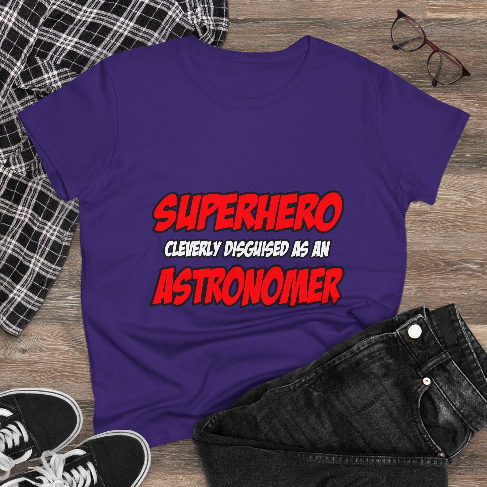 Superhero...Astronomer - Women's Midweight Cotton Tee
