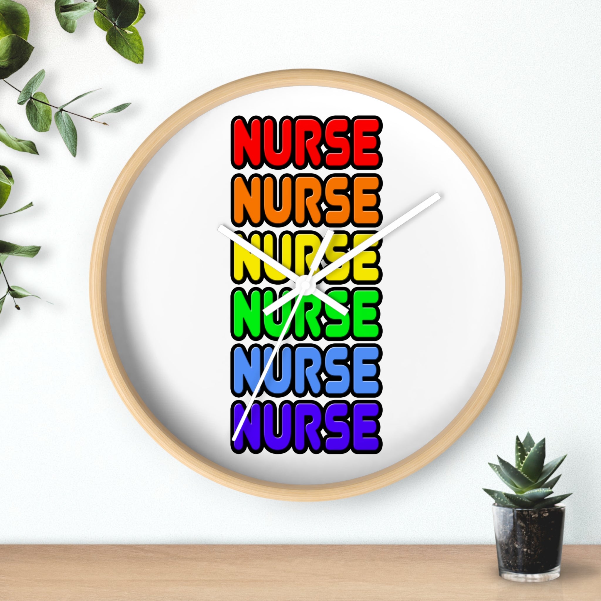 Rainbow Nurse - Wall Clock