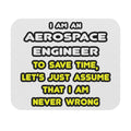 Funny Aerospace Engineer T Shirts and Gifts - Mouse Pad (Rectangle)