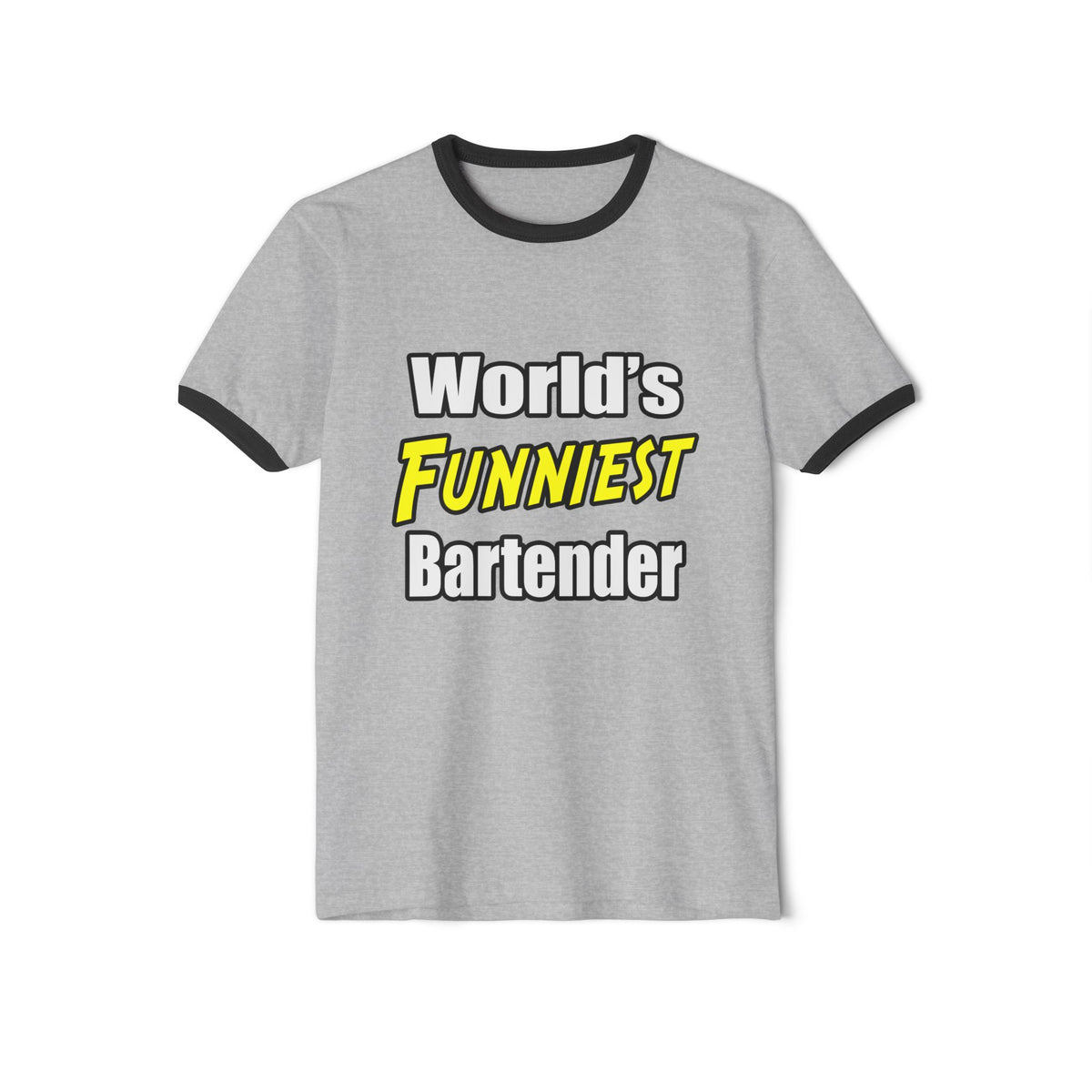 World's Funniest Bartender - Unisex Cotton Ringer T-Shirt