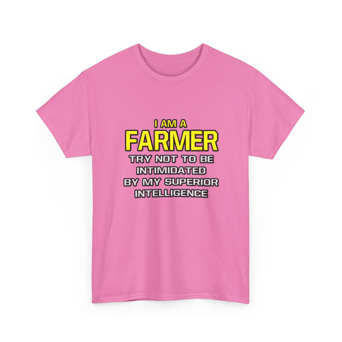 Farmer...Superior Intelligence - Unisex Heavy Cotton Tee