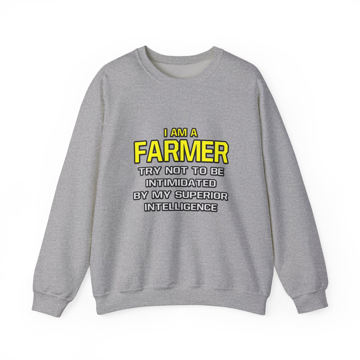 Farmer...Superior Intelligence - Unisex Heavy Blend™ Crewneck Sweatshirt