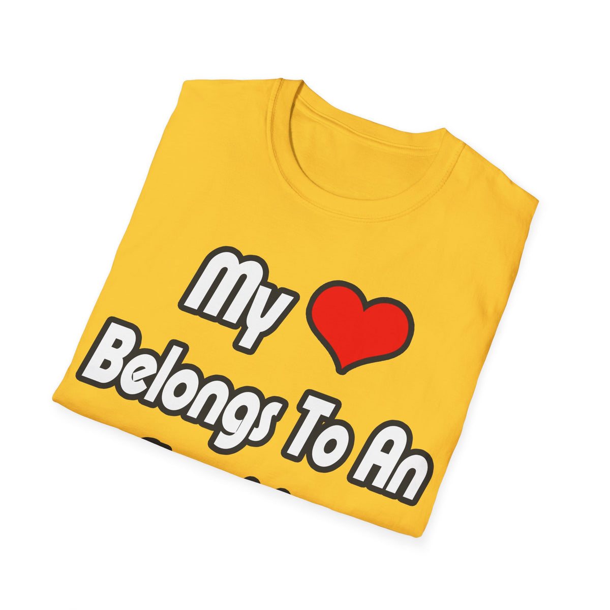 My Heart Belongs To An Electrician - Unisex Softstyle T-Shirt