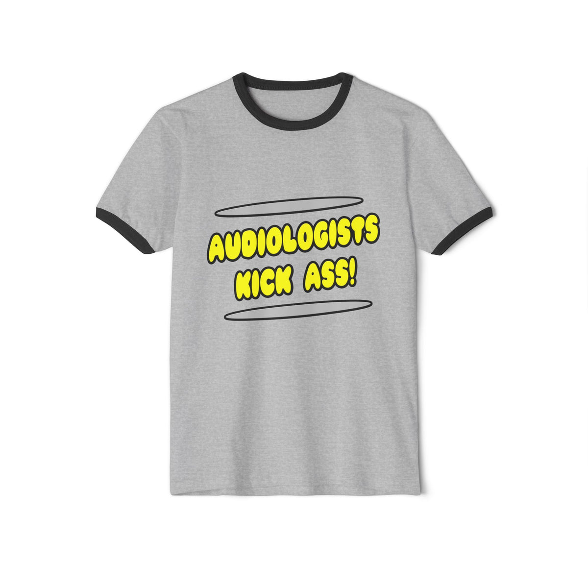 Audiologists Kick Ass! - Unisex Cotton Ringer T-Shirt