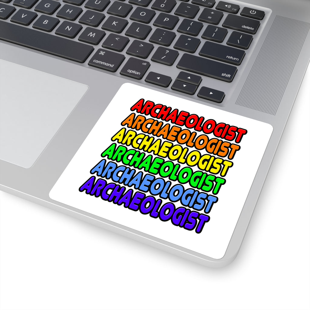 Rainbow Archaeologist - Square Stickers
