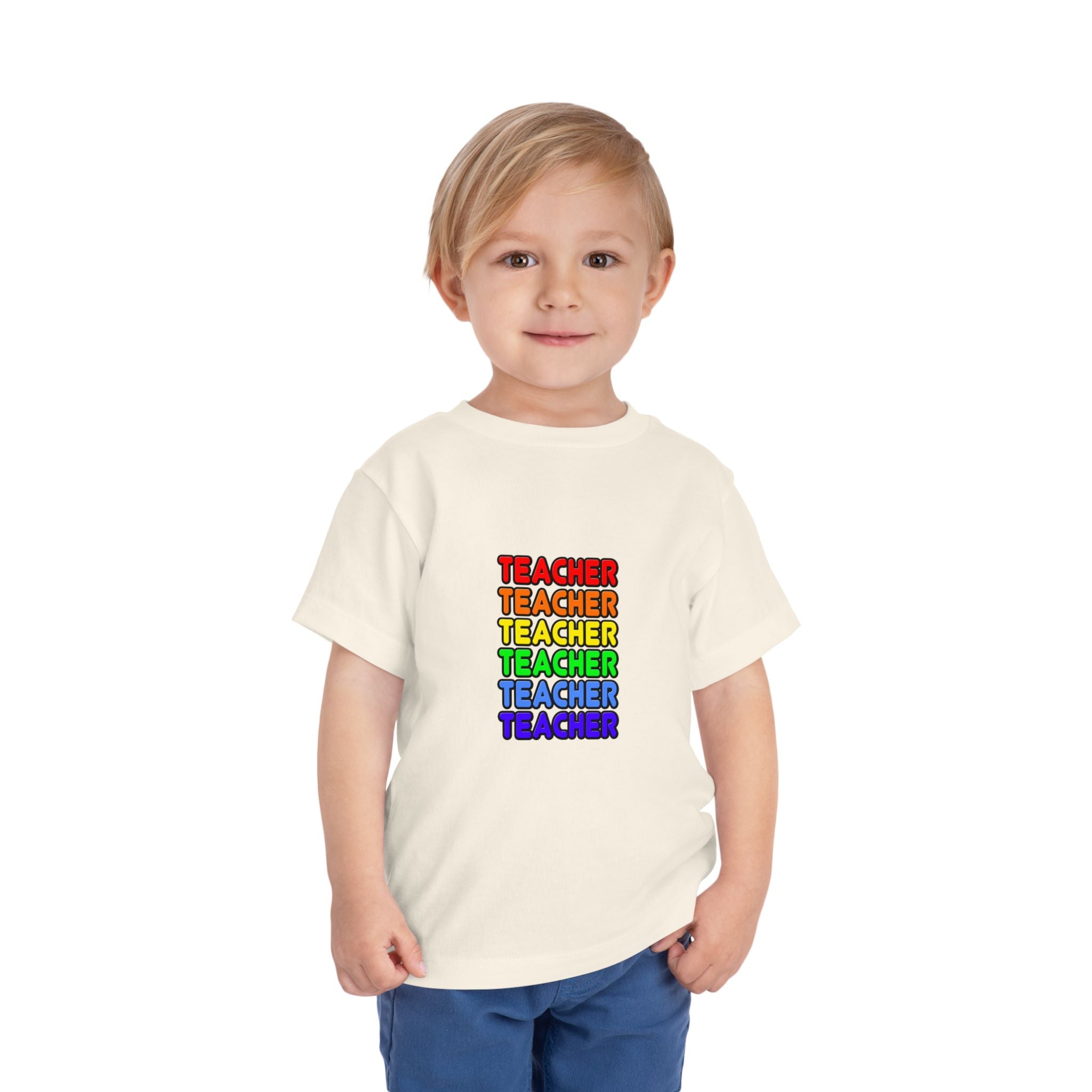 Rainbow Teacher - Toddler Short Sleeve Tee