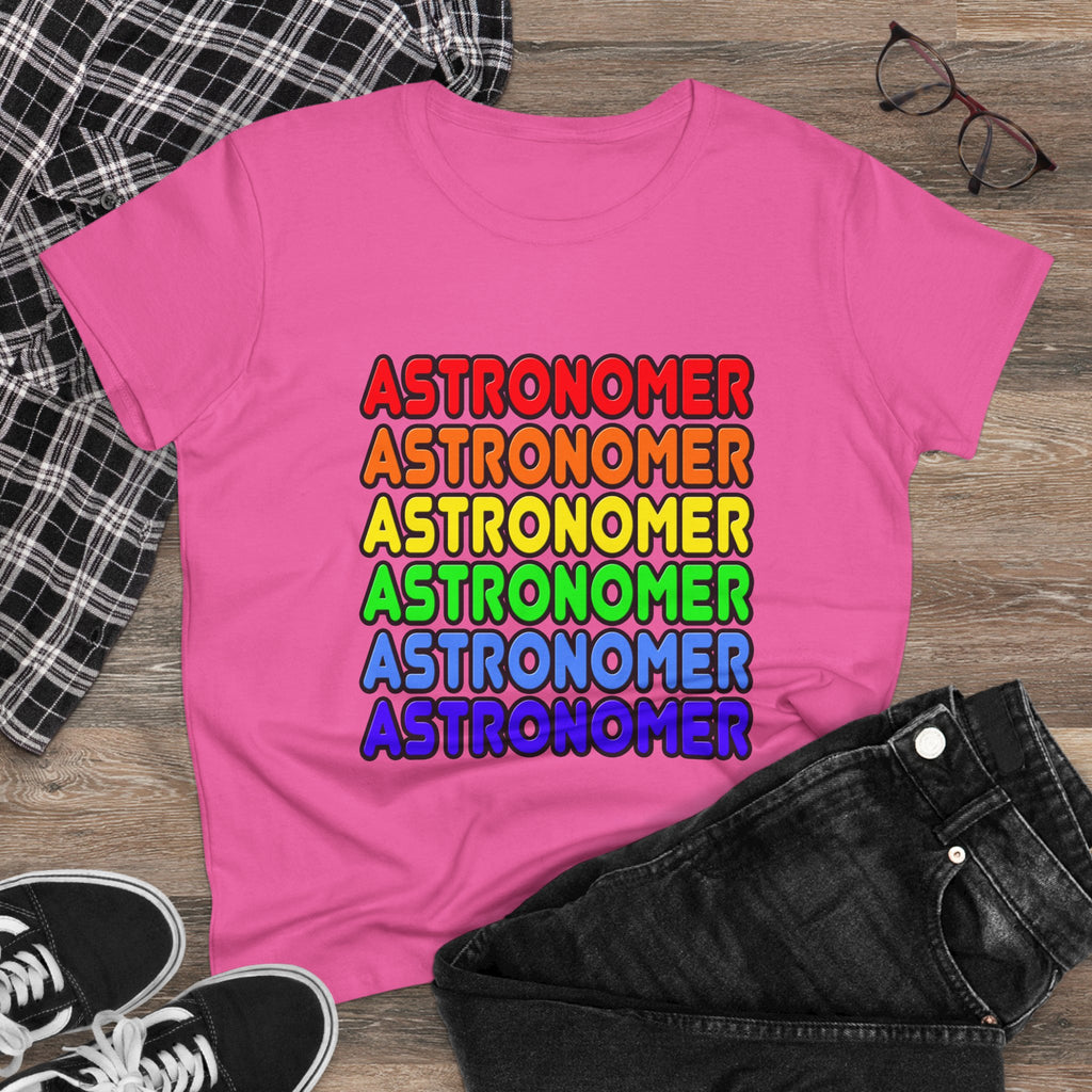 Rainbow Astronomer - Women's Midweight Cotton Tee