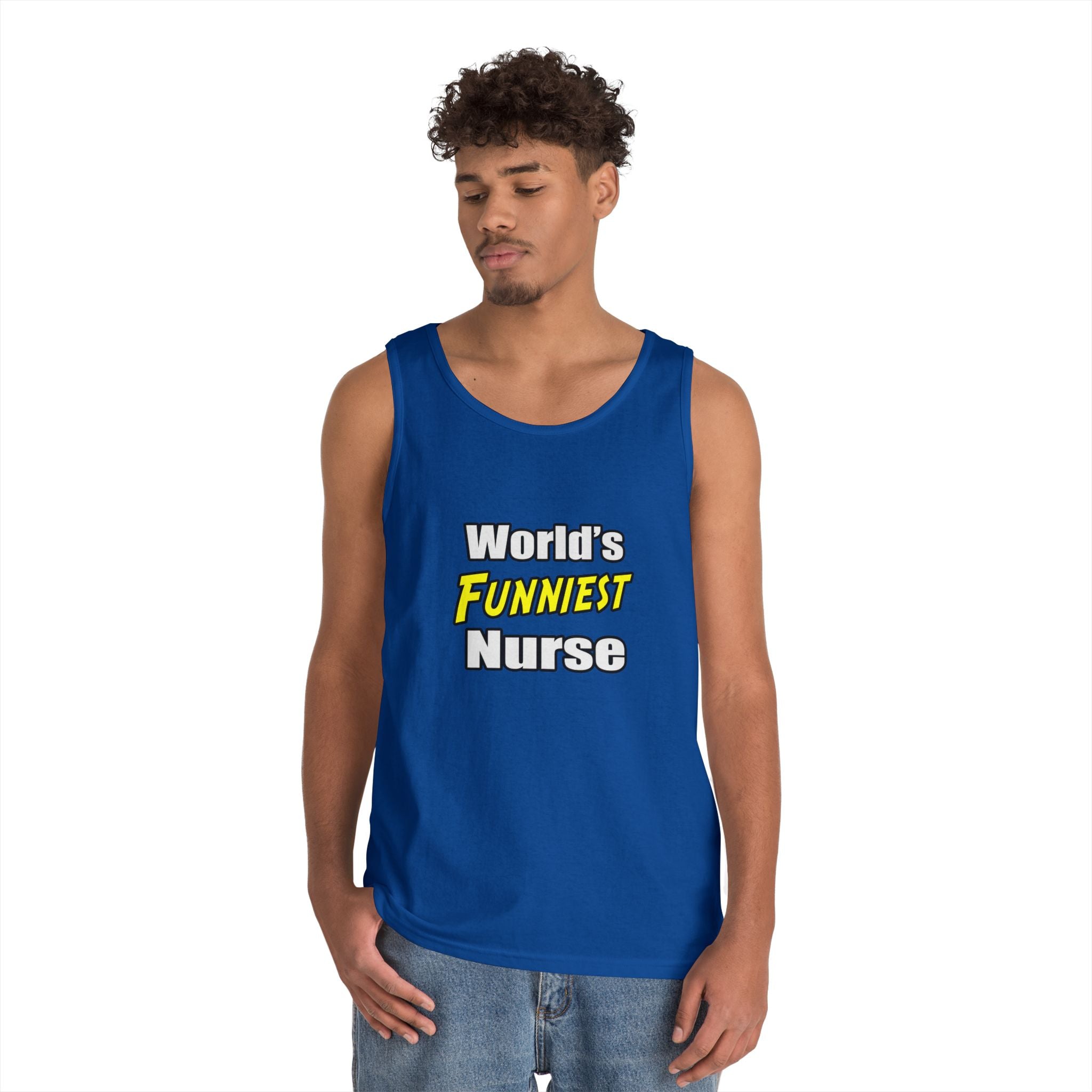 World's Funniest Nurse - Unisex Heavy Cotton Tank Top