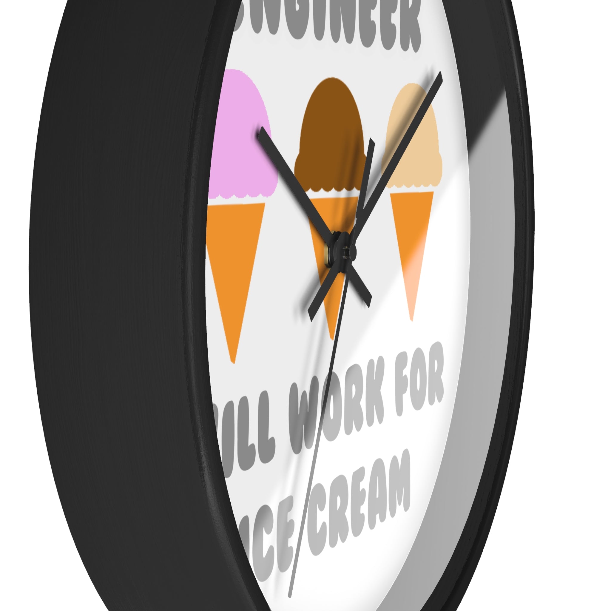 Engineer ... Will Work For Ice Cream - Wall Clock