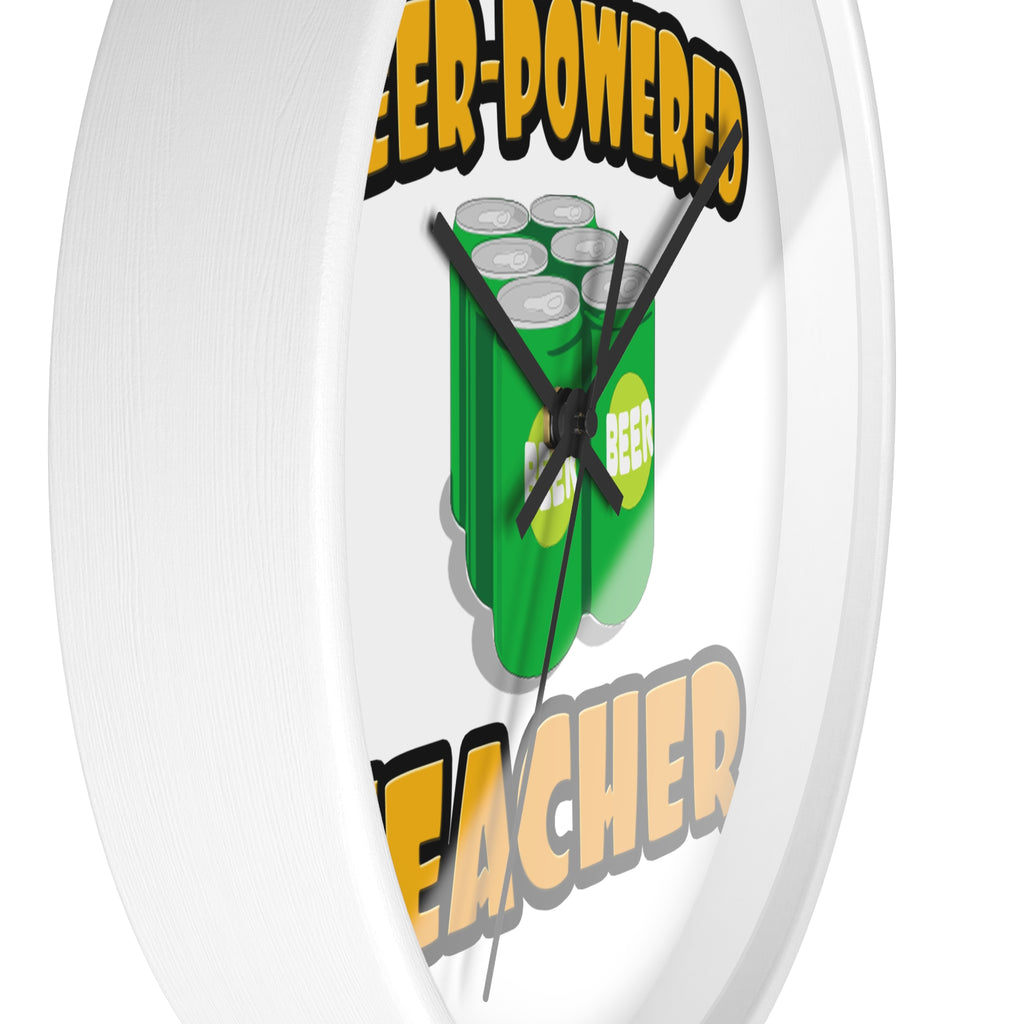 Beer Powered Teacher - Wall Clock