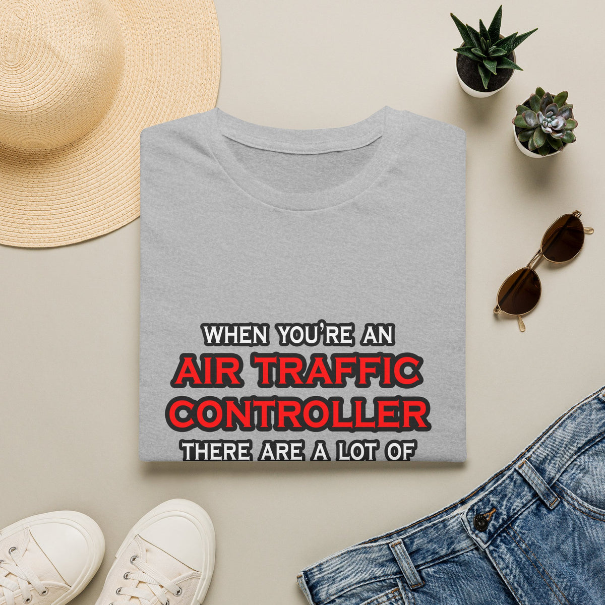 Funny Air Traffic Controller ... OMG WTF LOL - Unisex Softstyle T-Shirt