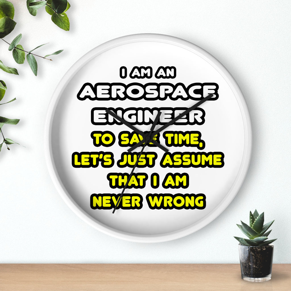 Funny Aerospace Engineer T Shirts and Gifts - Wall Clock