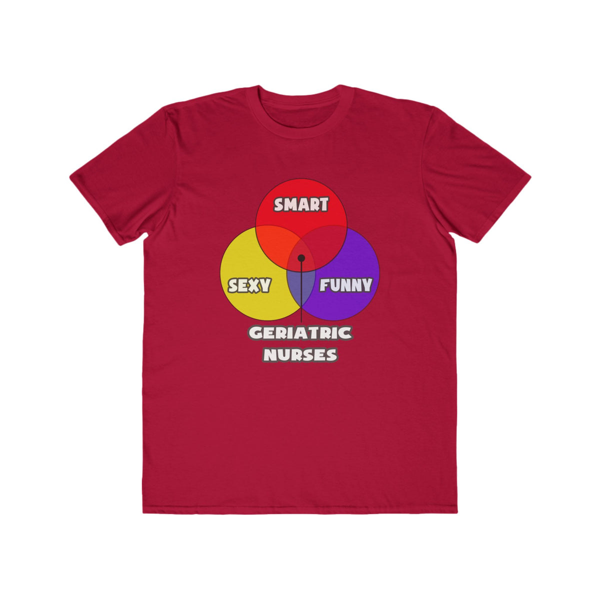 Venn Diagram .. Geriatric Nurses - Men's Lightweight Fashion Tee