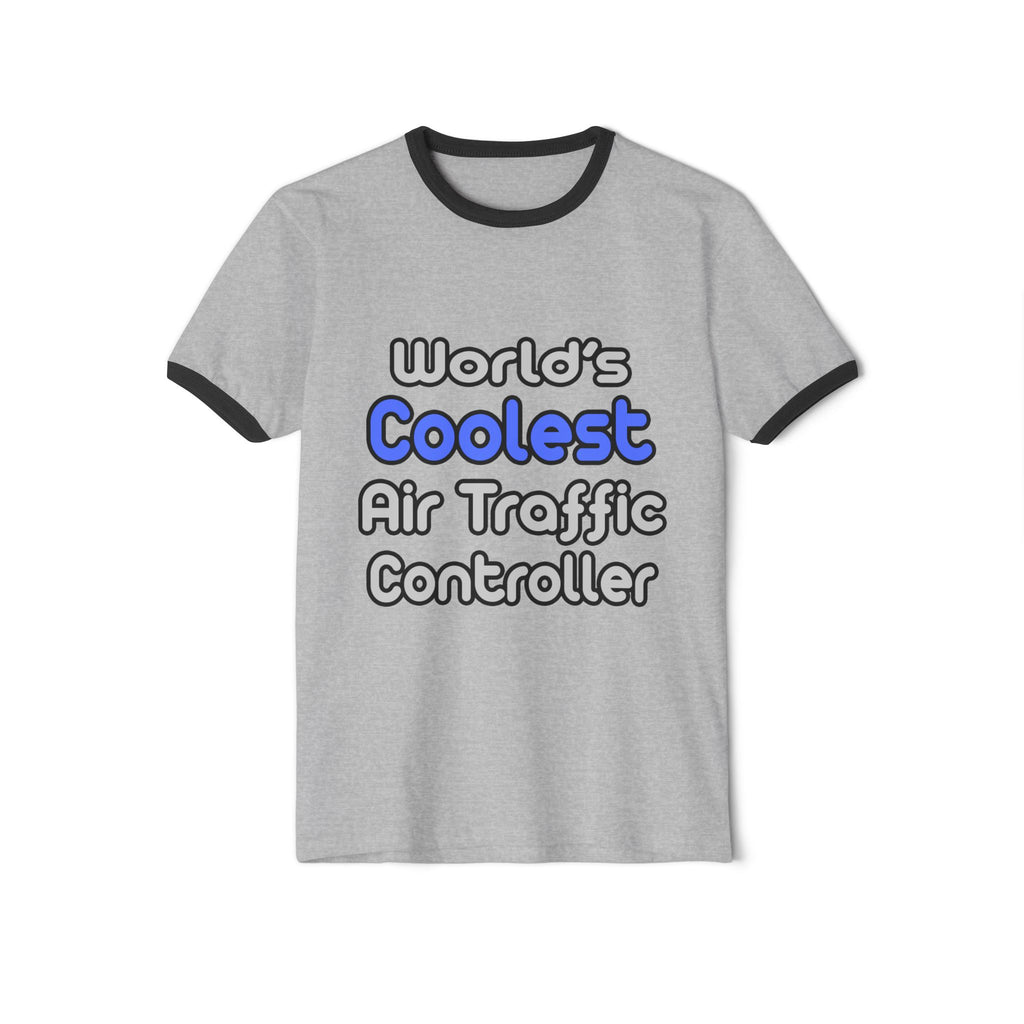 World's Coolest Air Traffic Controller - Unisex Cotton Ringer T-Shirt