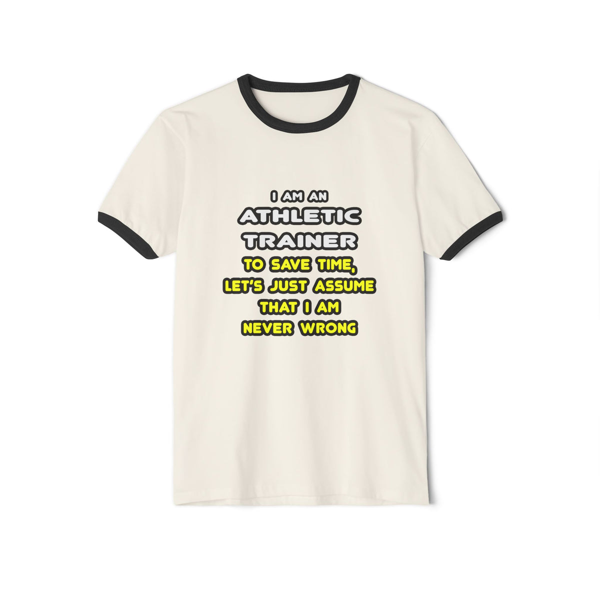 Funny Athletic Trainer T Shirts - Unisex Cotton Ringer T-Shirt