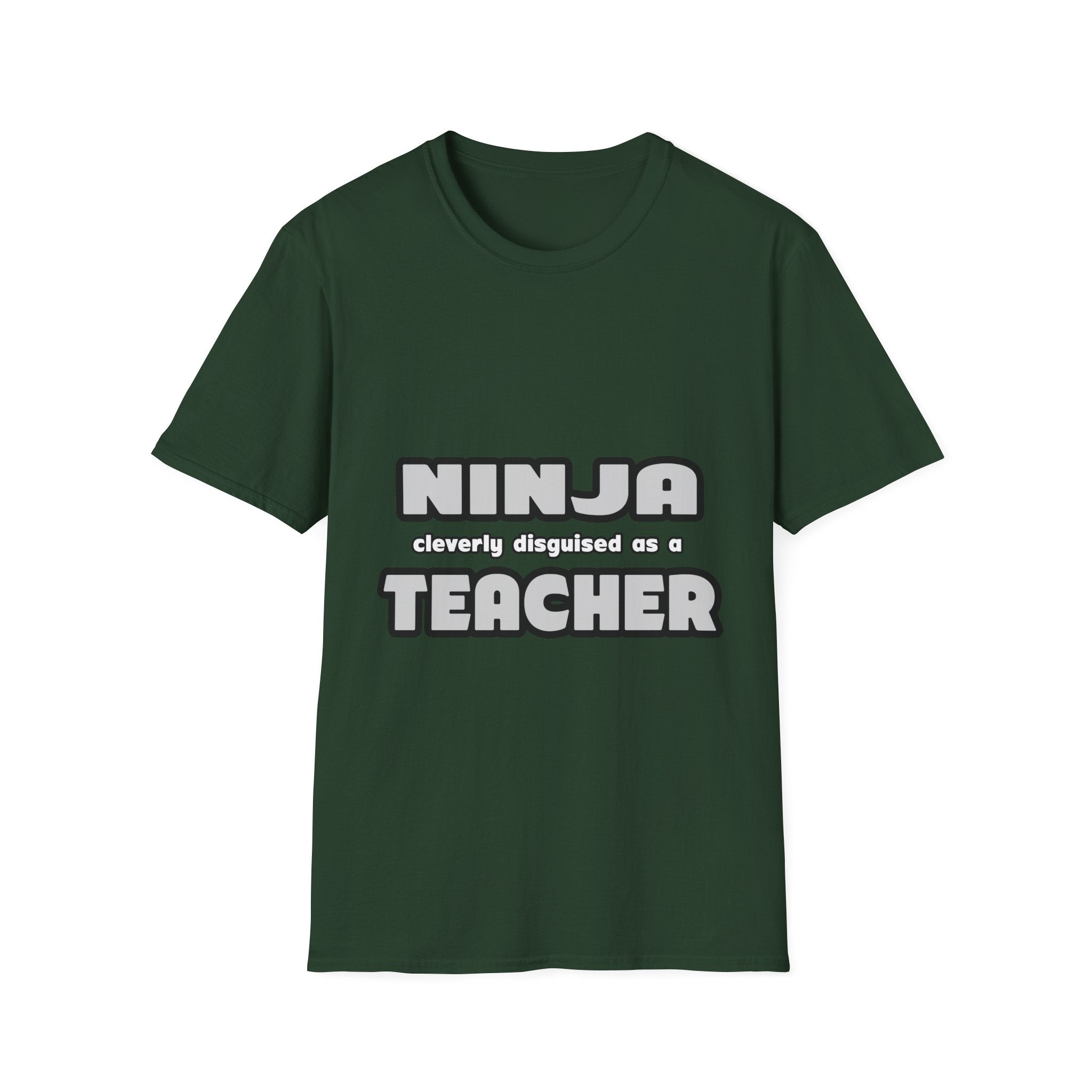 Ninja Cleverly Disguised As A Teacher - Unisex Softstyle T-Shirt