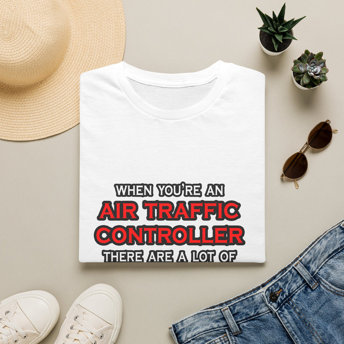 Funny Air Traffic Controller ... OMG WTF LOL - Unisex Softstyle T-Shirt