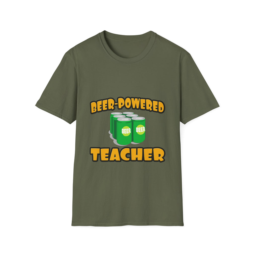 Beer Powered Teacher - Unisex Softstyle T-Shirt