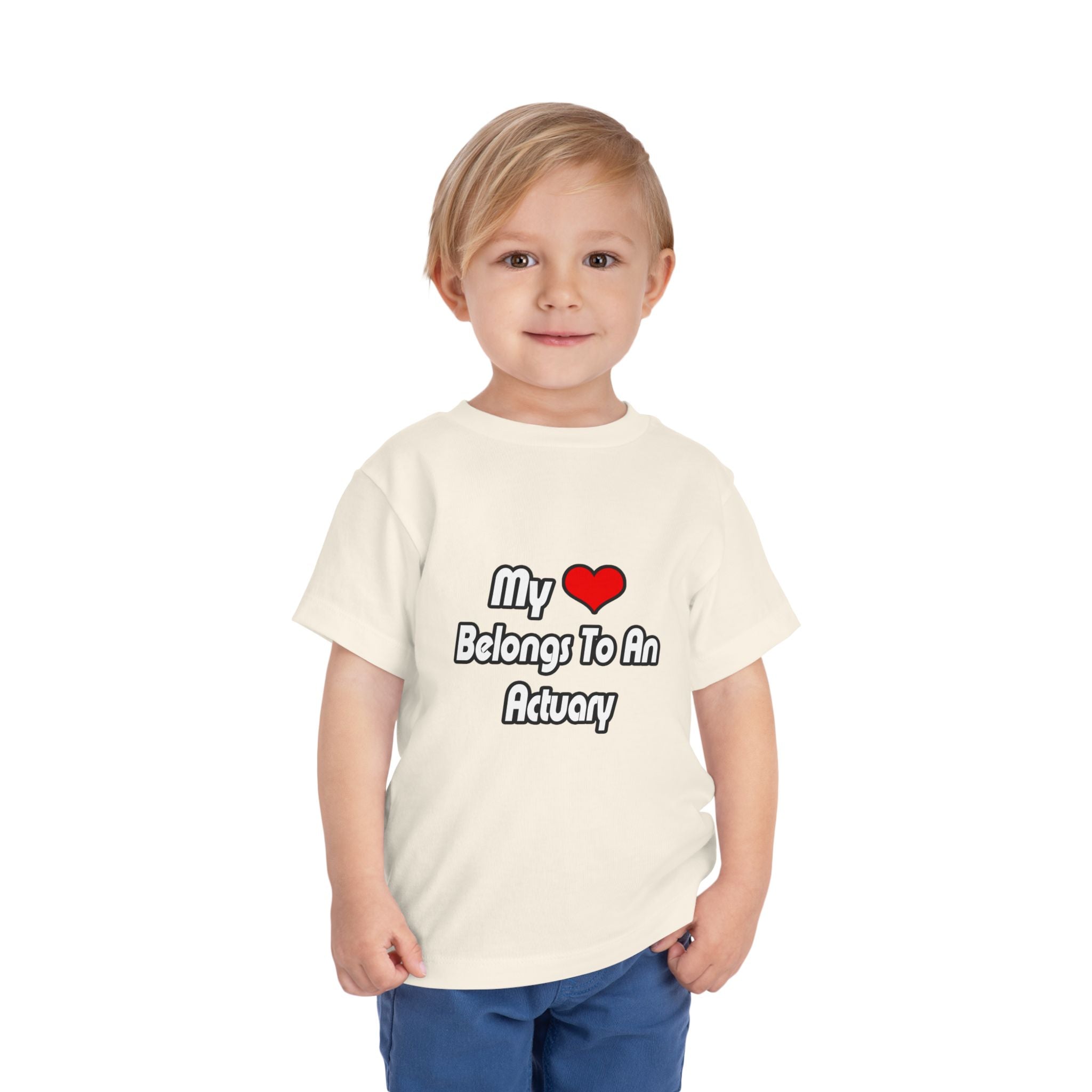 My Heart Belongs To An Actuary - Toddler Short Sleeve Tee