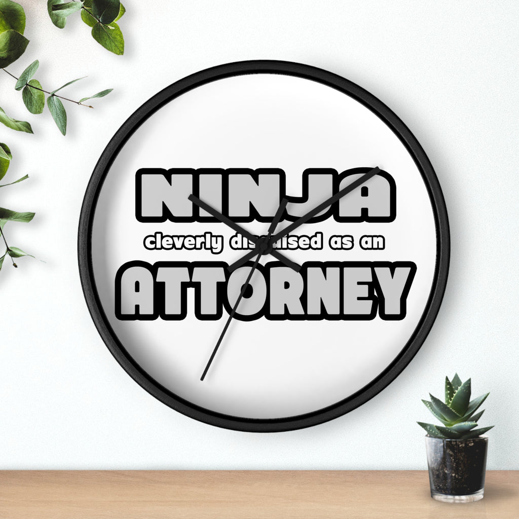 Ninja Cleverly Disguised As An Attorney - Wall Clock