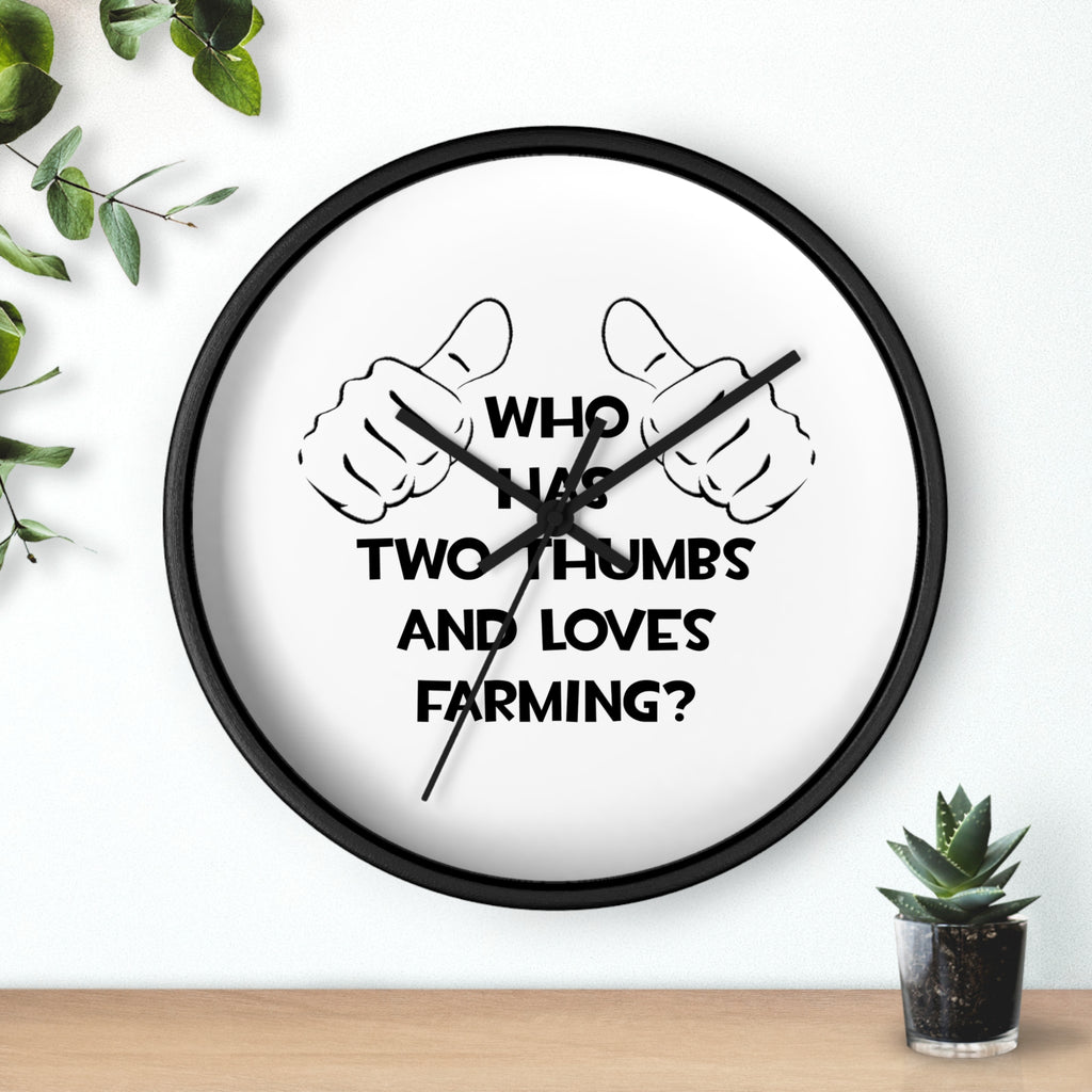 Two Thumbs and Loves Farming - Wall Clock