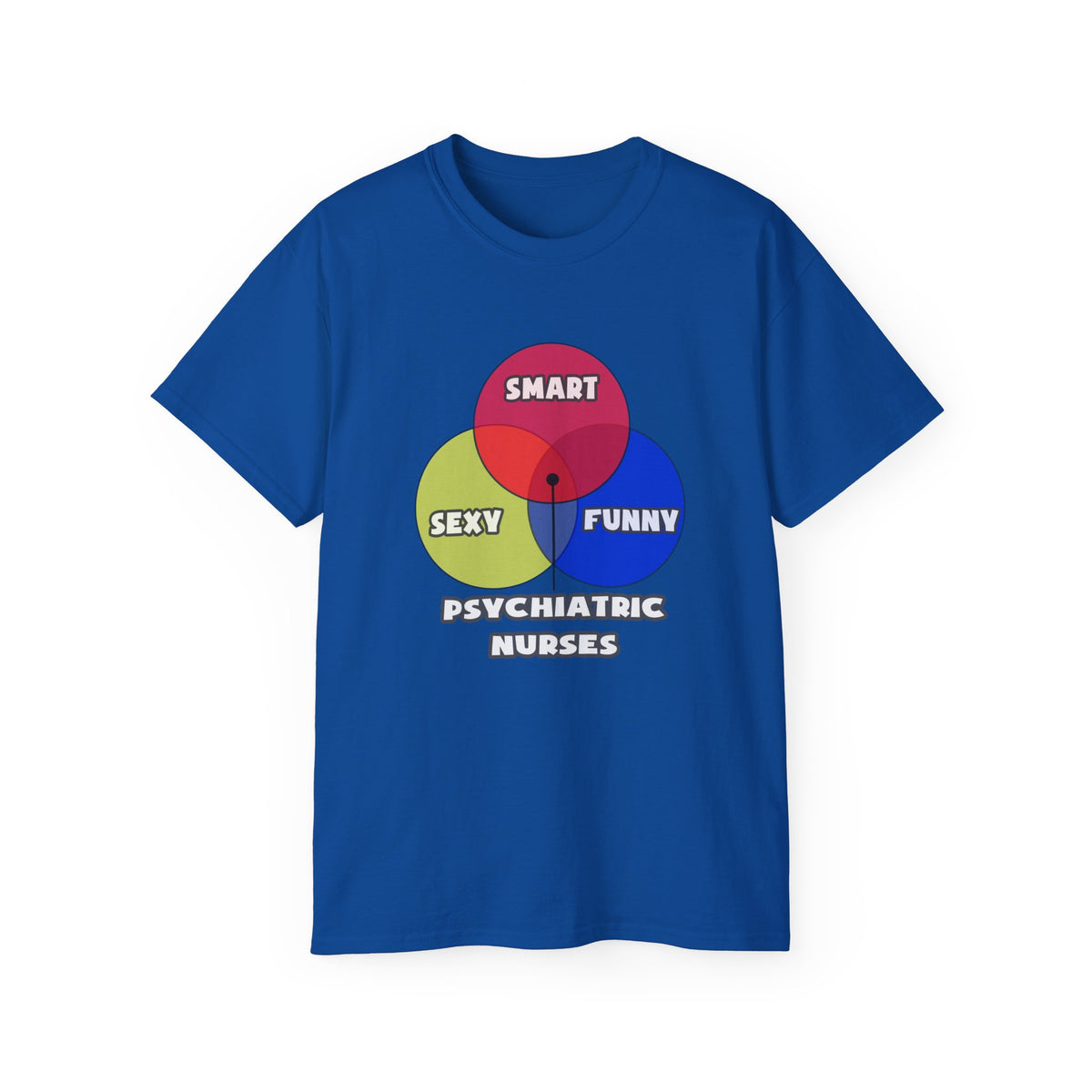 Venn Diagram .. Psychiatric Nurses - Unisex Ultra Cotton Tee