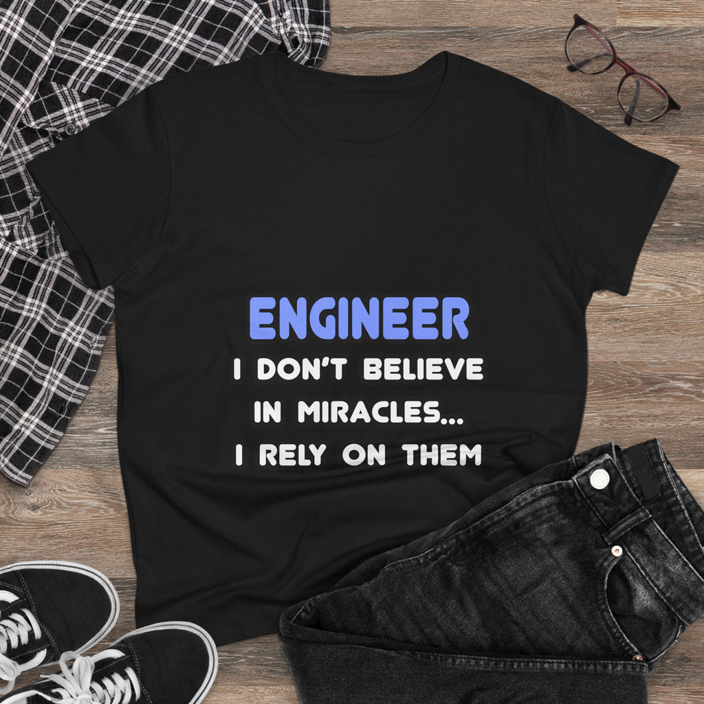 Miracles and Engineers - Women's Midweight Cotton Tee