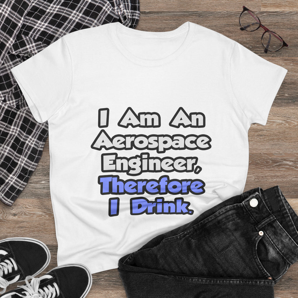 I Am An Aerospace Engineer, Therefore I Drink - Women's Midweight Cotton Tee