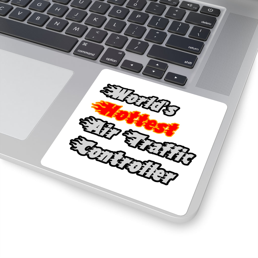 World's Hottest Air Traffic Controller - Square Stickers