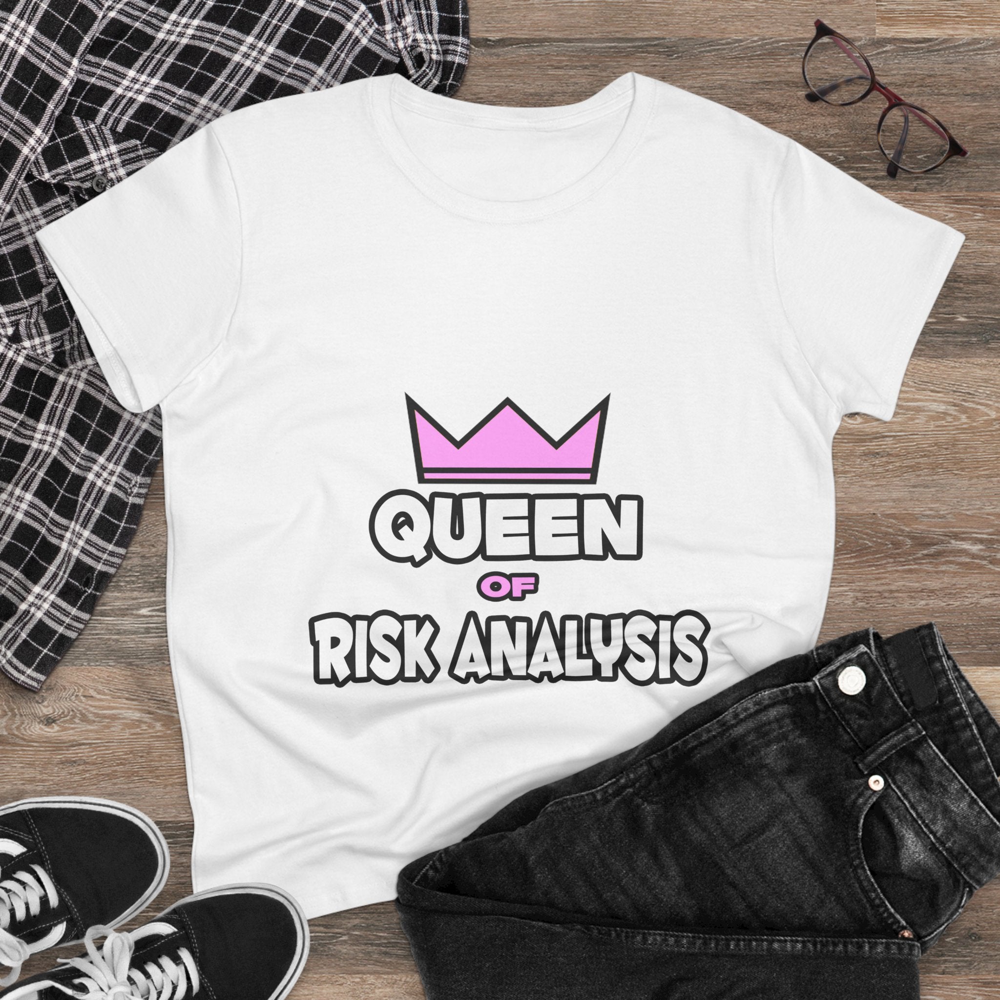 Queen of Risk Analysis - Women's Midweight Cotton Tee