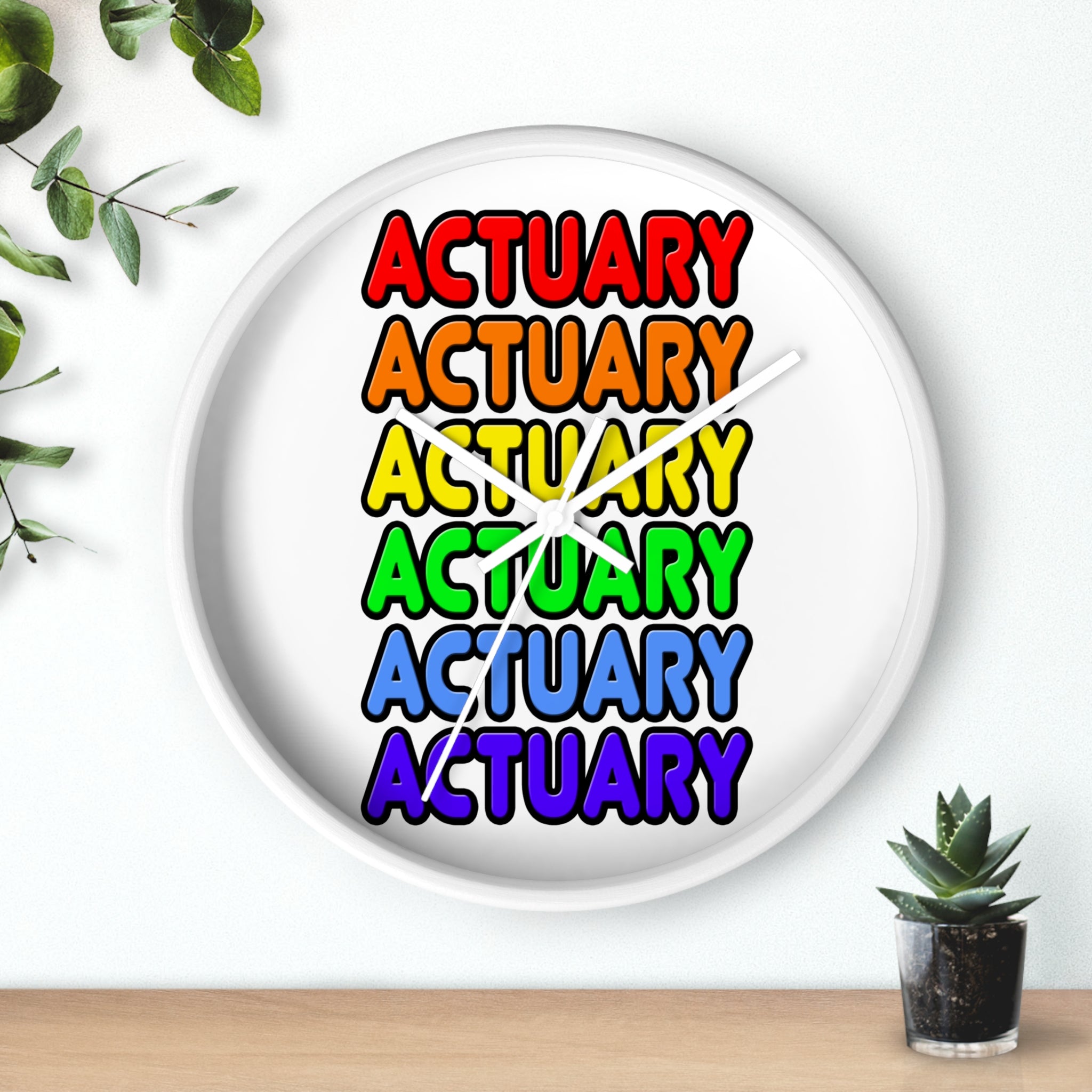 Rainbow Actuary - Wall Clock
