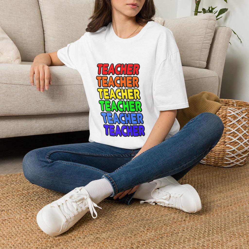 Rainbow Teacher - Unisex Softstyle T-Shirt