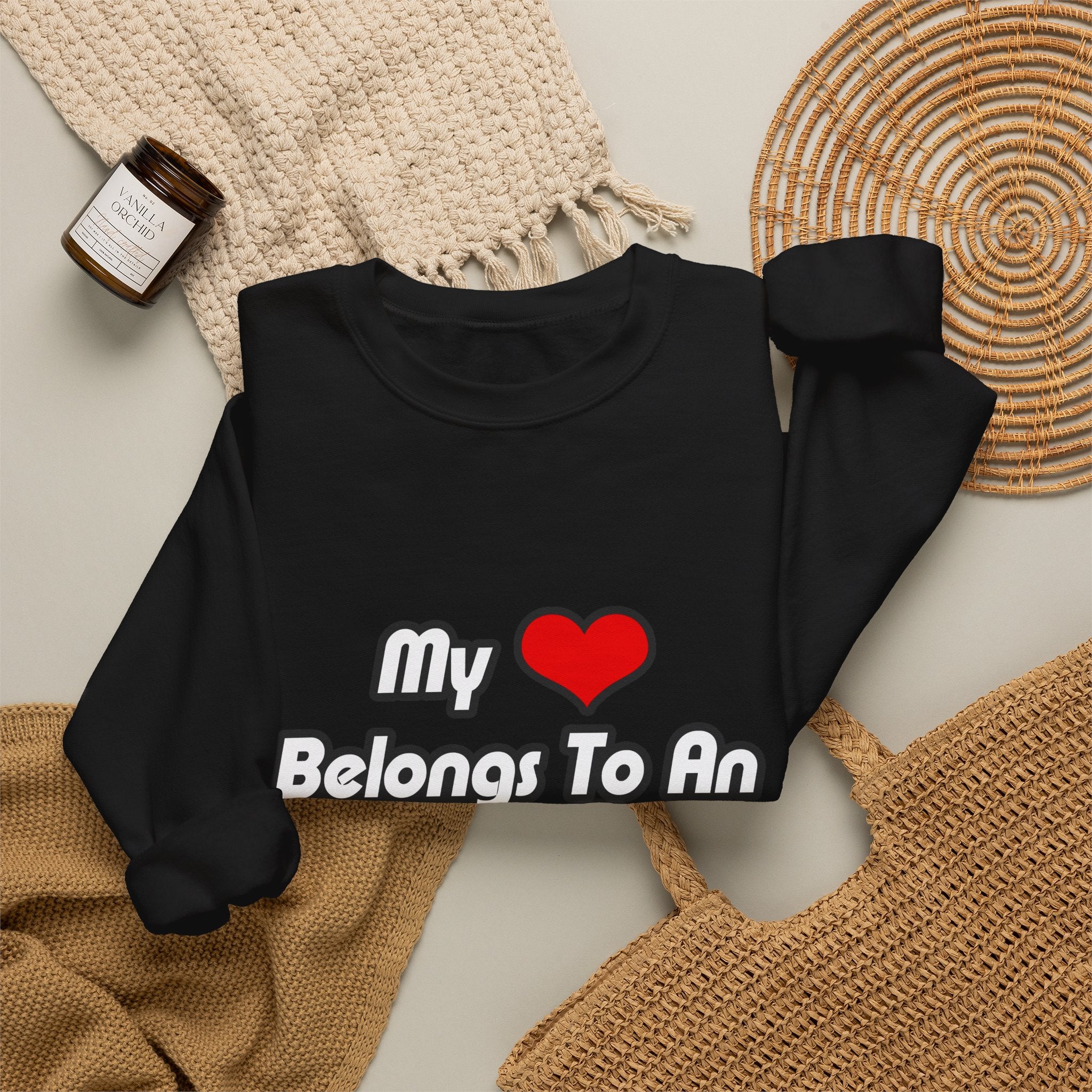 My Heart Belongs To An Aerospace Engineer - Unisex Heavy Blend™ Crewneck Sweatshirt