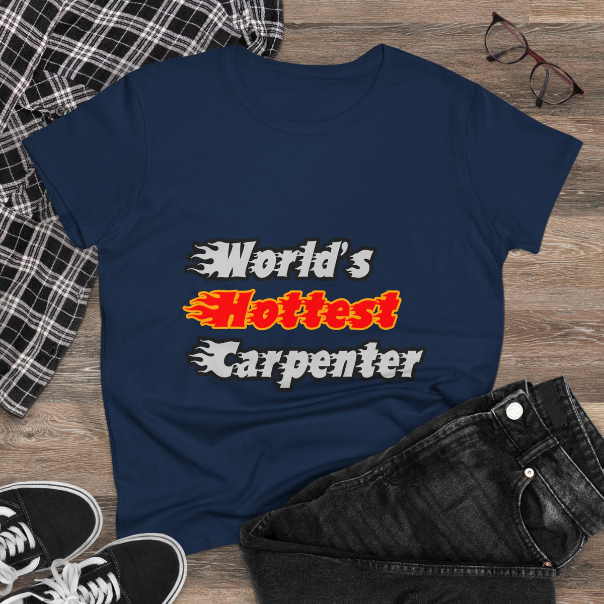 World's Hottest Carpenter - Women's Midweight Cotton Tee