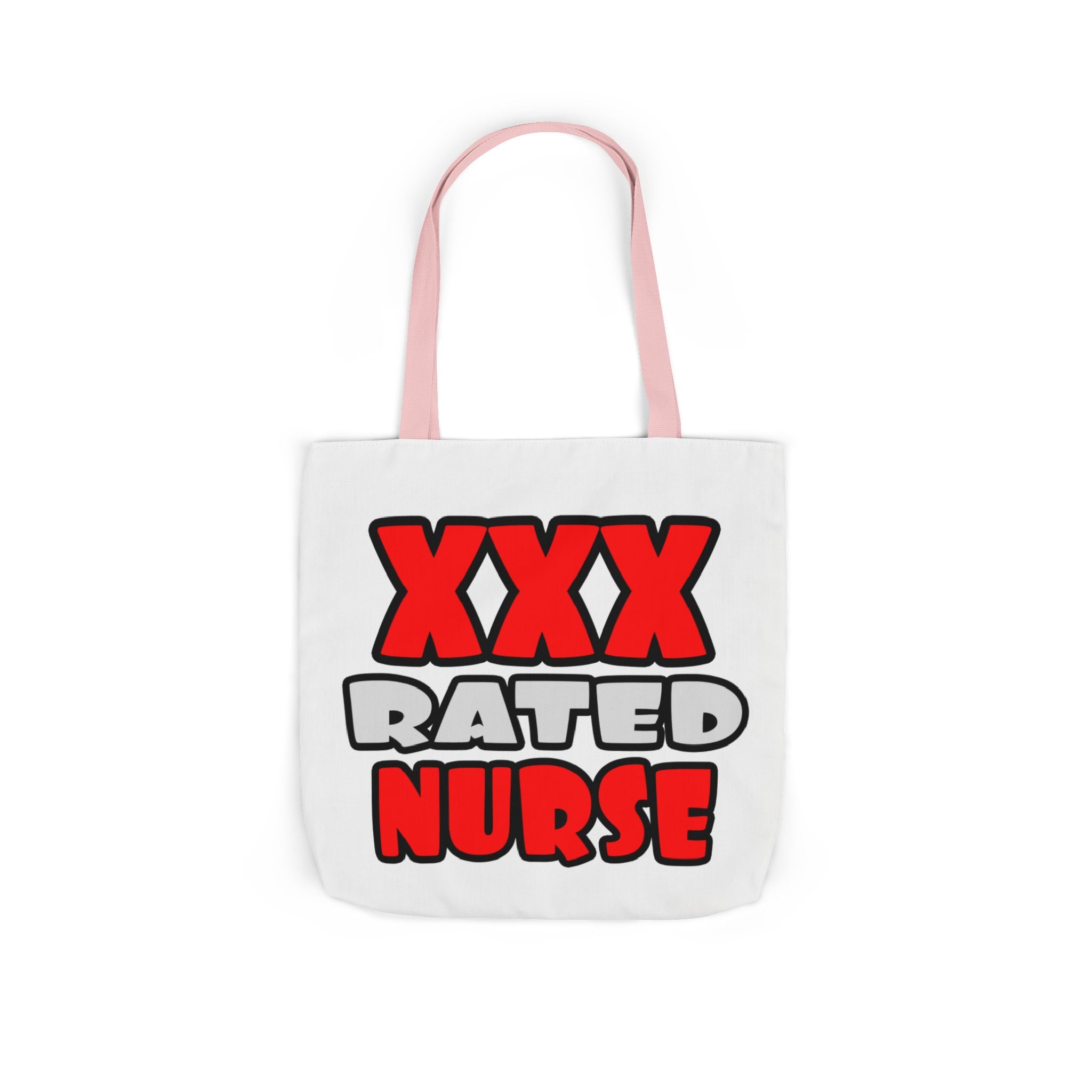 XXX Rated Nurse - Canvas Tote Bag, 5-Color Straps