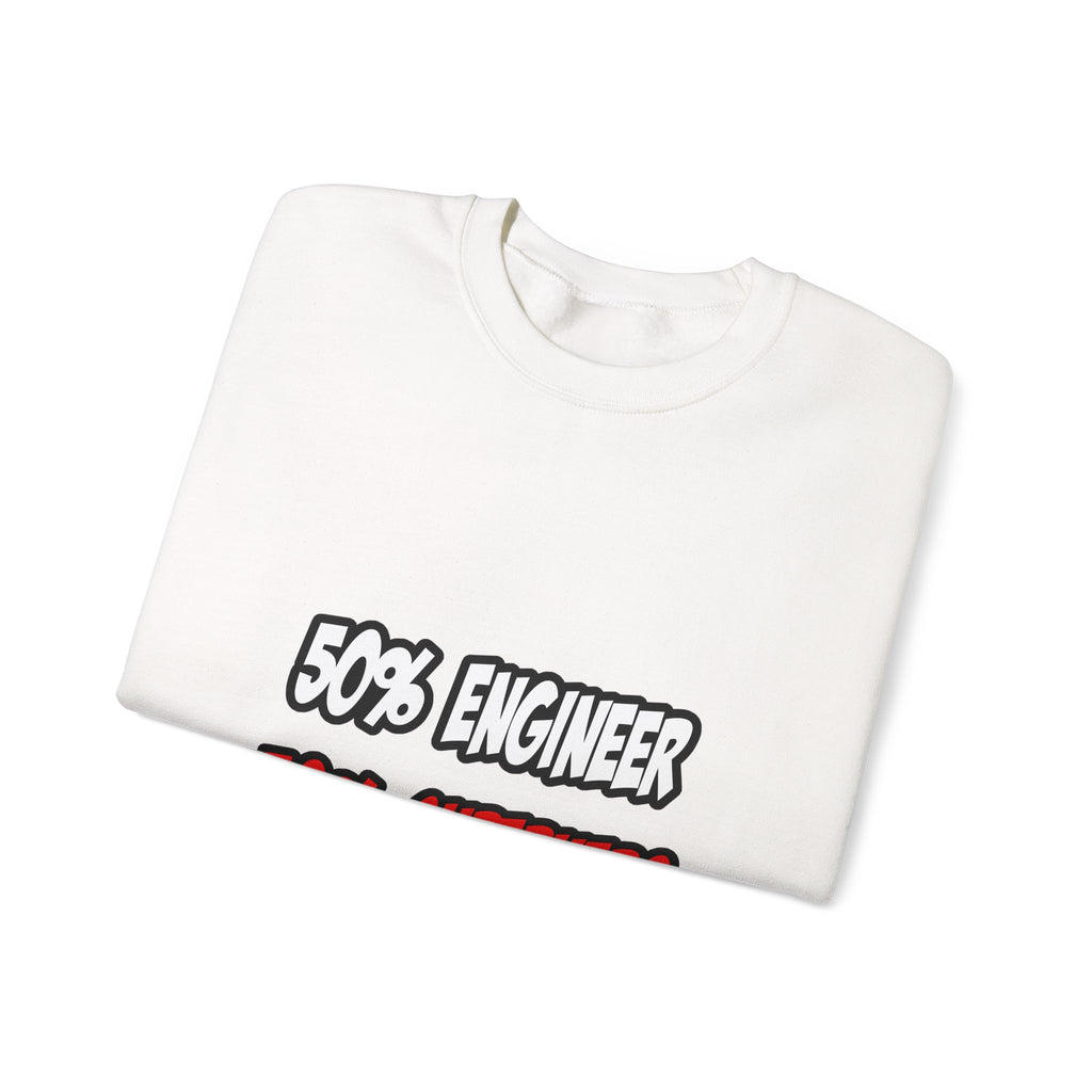 Half Engineer...Half Superhero - Unisex Heavy Blend™ Crewneck Sweatshirt