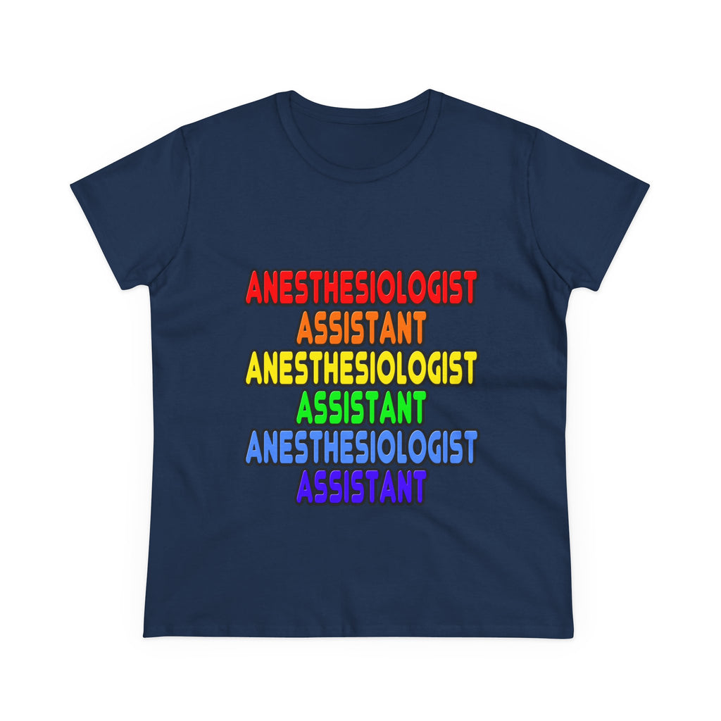 Rainbow Anesthesiologist Assistant - Women's Midweight Cotton Tee