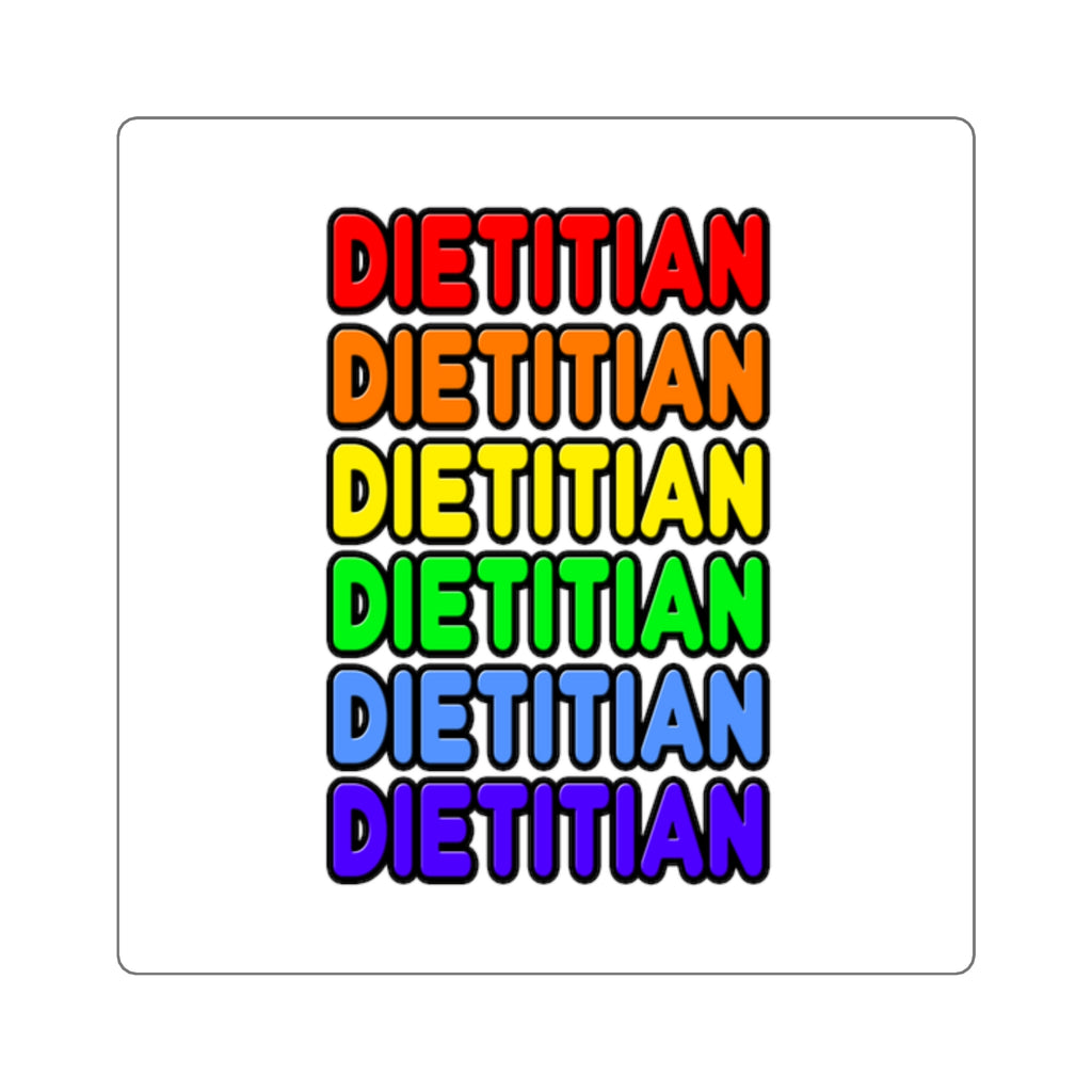 Rainbow Dietitian - Square Stickers