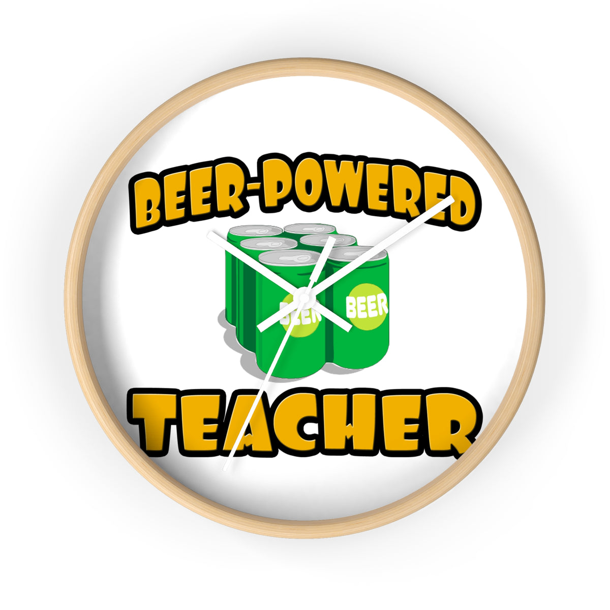 Beer Powered Teacher - Wall Clock