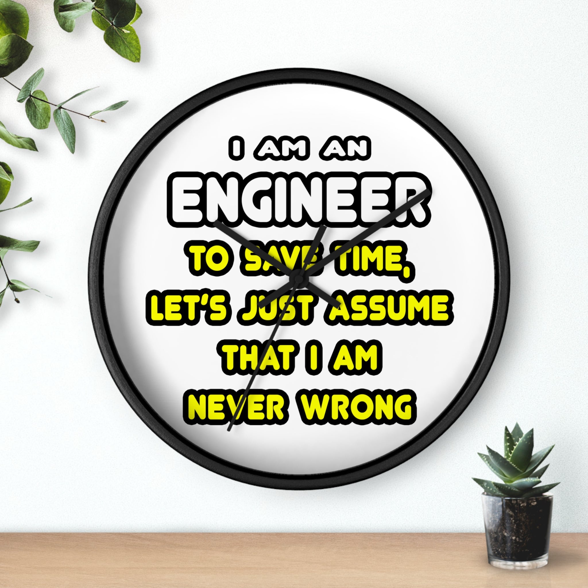 Funny Engineer T Shirts and Gifts - Wall Clock