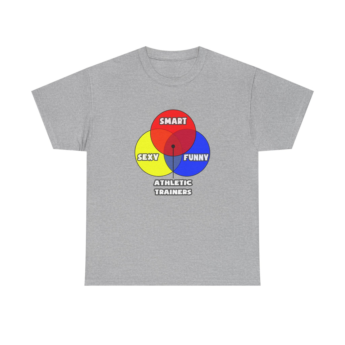 Venn Diagram .. Athletic Trainers - Unisex Heavy Cotton Tee
