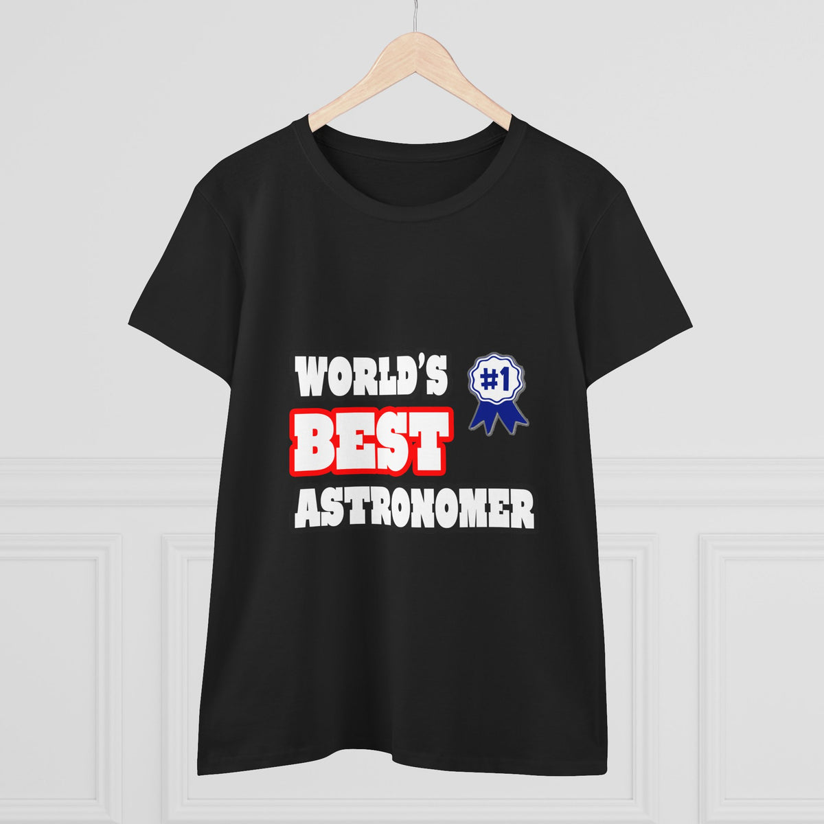 World's Best Astronomer - Women's Midweight Cotton Tee