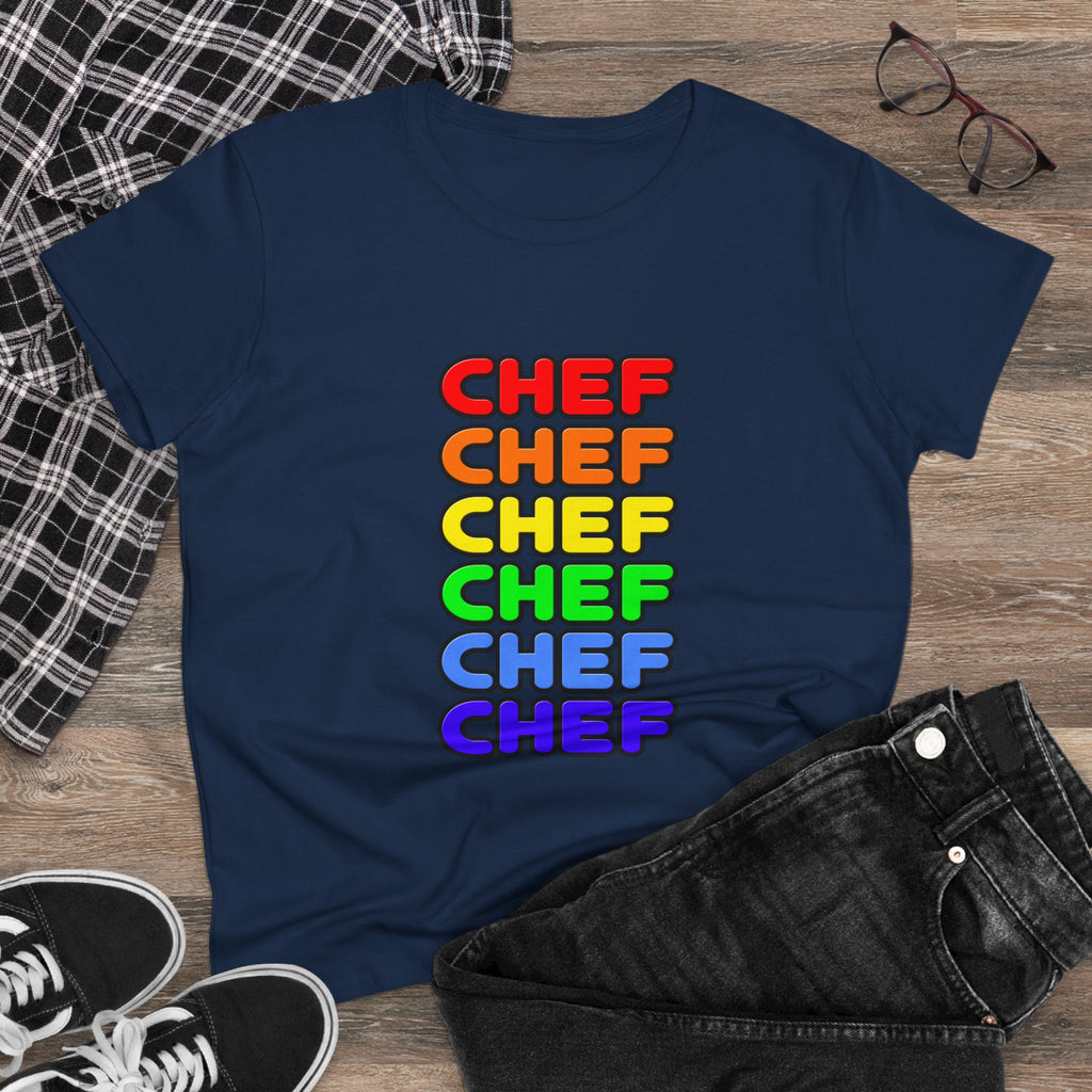 Rainbow Chef - Women's Midweight Cotton Tee