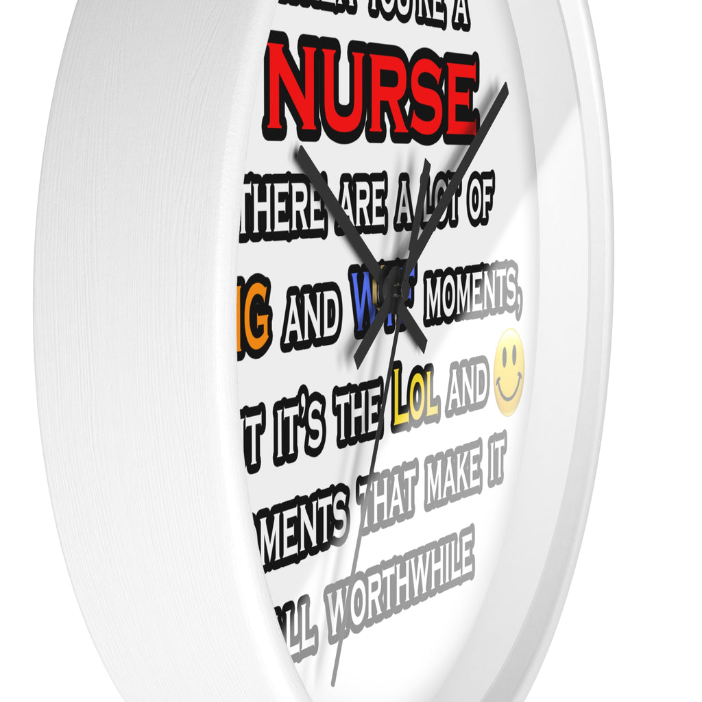 Nurse ... OMG WTF LOL - Wall Clock